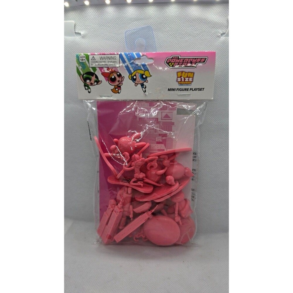 Cartoon Network Powerpuff Girls Fun Size Mini Figure Playset Tonal Pink
